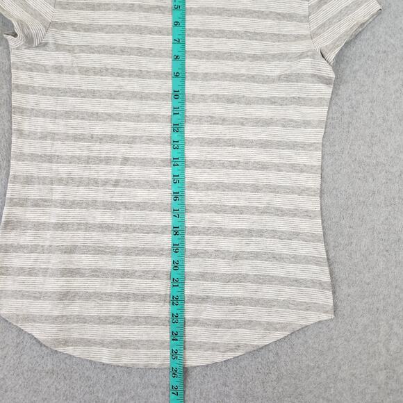 NWT Daily Ritual Shirt Womens Size Large Gray Stripe V Neck Tee - Picture 12 of 13